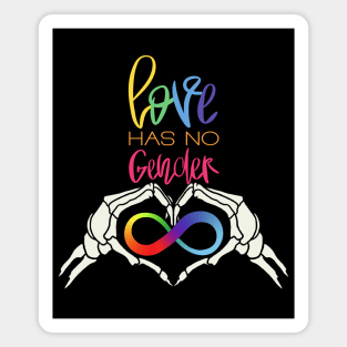 Love Has No Gender Rainbow Infinity Skeleton Magnet